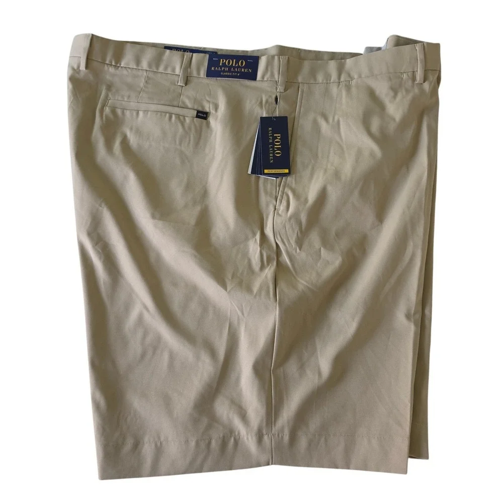 Polo Ralph Lauren Mens Performance‎ Shorts Khaki Tan Classic Fit 9